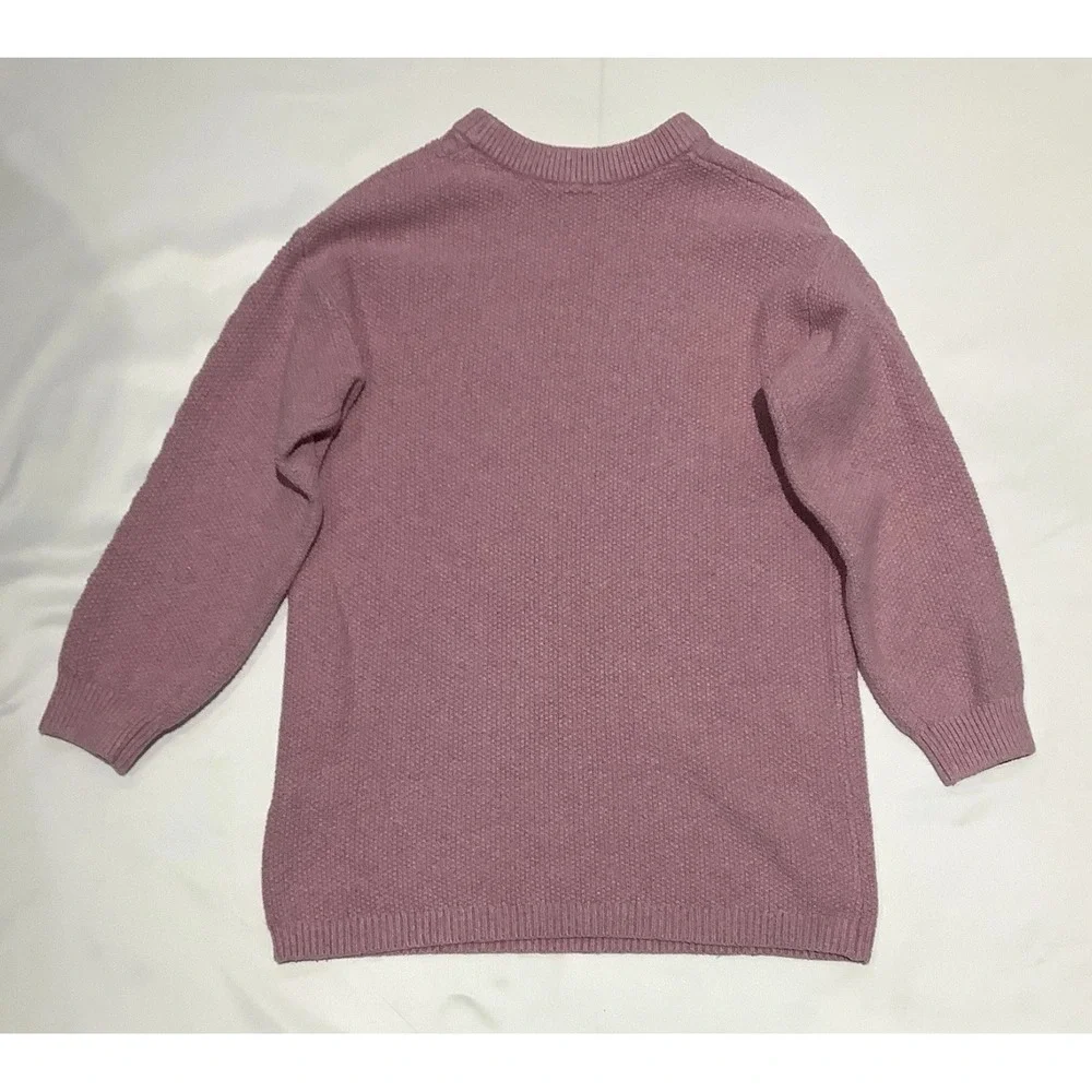 Old Navy Cable Knit Sweater Girls Large Pink Pullover Preppy
